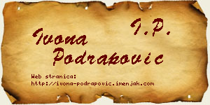 Ivona Podrapović vizit kartica